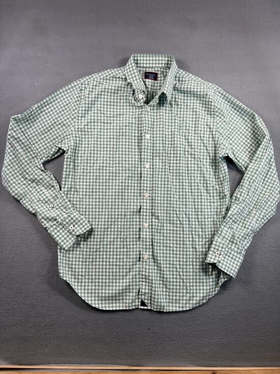 UNTUCKit Other - UNTUCKit Men's Medium Slim Fit Green Gingham Long Sleeve Shirt 100% Cotton